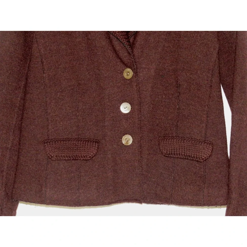 EILEEN FISHER Wool Blend‎ Shawl Collar Button Cardigan Sweater Women's Medium